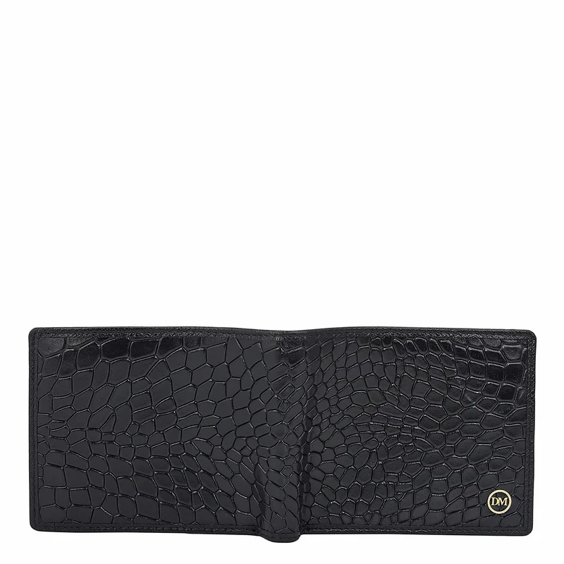 Da Milano black Black Bifold Leather Mens Wallet for Men | Best Price UAE